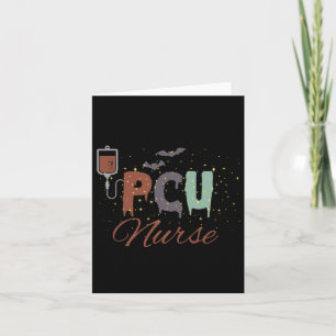 Pcu Nurse Halloween Retro Nurse Progressive Care U Card