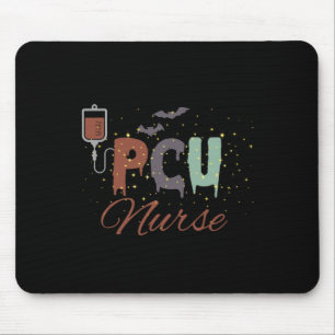 PCU Nurse Halloween Retro Nurse Progressive Care U Mouse Mat