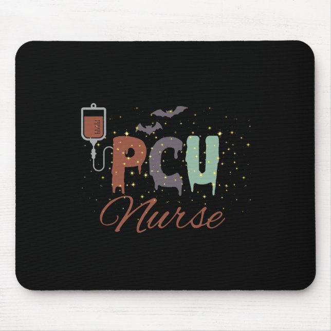 PCU Nurse Halloween Retro Nurse Progressive Care U Mouse Mat (Front)