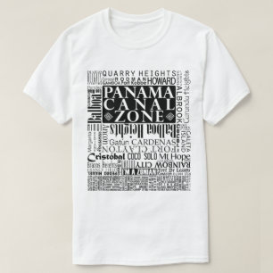 PCZ – Panama Canal Zone Locations in Black T-Shirt