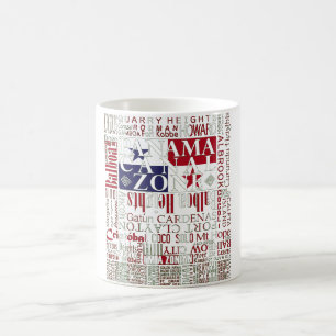 PCZ – Panama Canal Zone Locations with Colours Coffee Mug