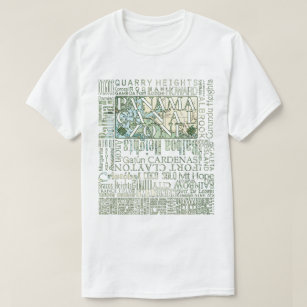 PCZ – Panama Canal Zone Locations with Map T-Shirt