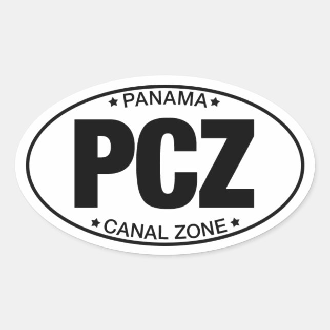 PCZ – Panama Canal Zone Sticker (Front)