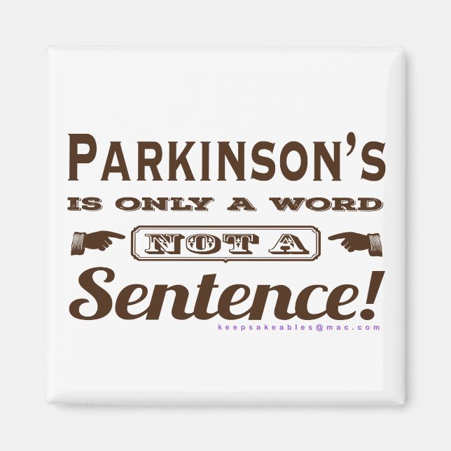 PD is Only a Word Brown Magnet (Front)