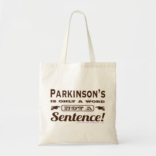 PD is Only a Word Brown Tote Bag (Front)