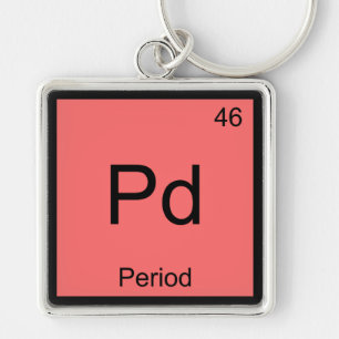 Pd - Period Chemistry Element Symbol Funny T-Shirt Key Ring