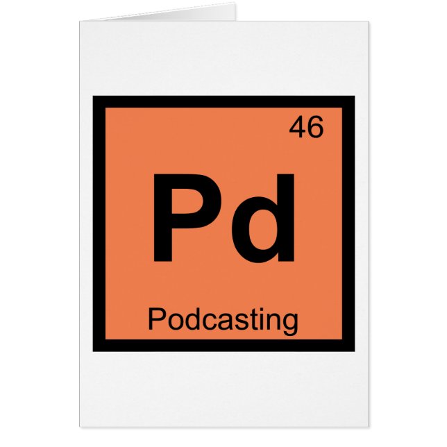 Pd - Podcasting Chemistry Periodic Table Symbol (Front)