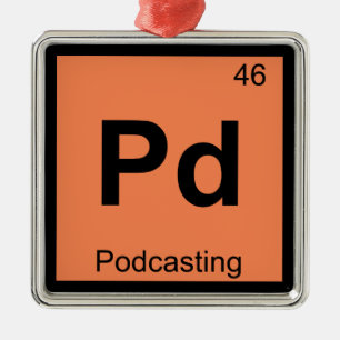 Pd - Podcasting Chemistry Periodic Table Symbol Metal Tree Decoration