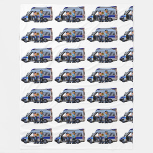 PD Police Law Enforcement Academy Grad Car Fleece Blanket