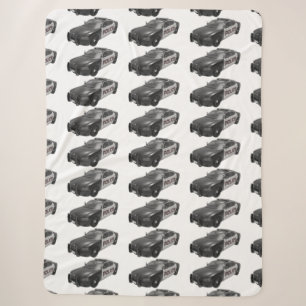 PD Police Law Enforcement Academy Grad Car Sherpa Blanket