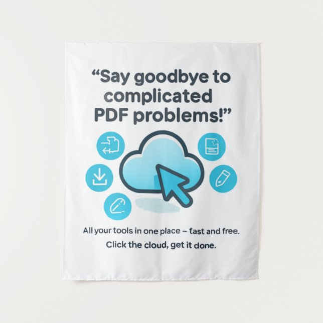 PDF Problems SOLVED! ☁️ Your Free & Fast Toolkit Tapestry (Front)