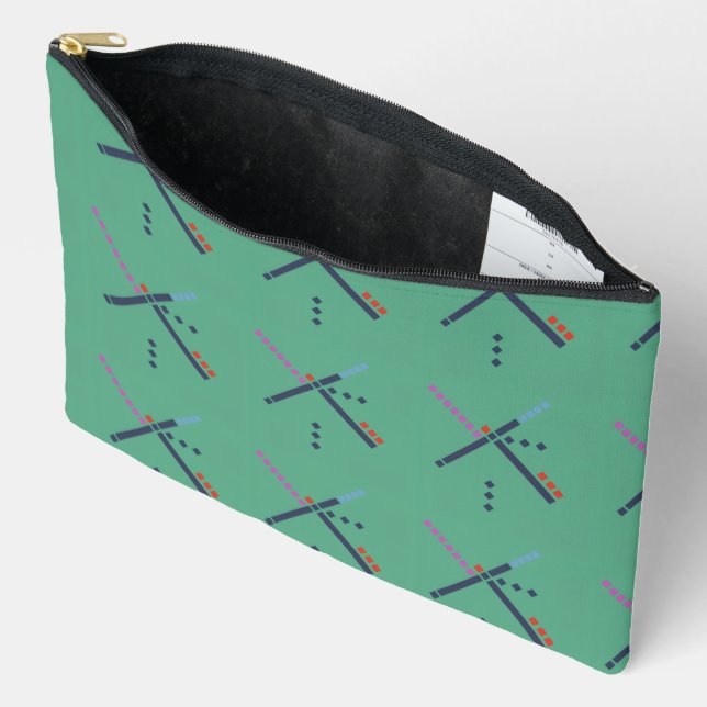 PDX Airport Carpet Accessory Pouch (Open)