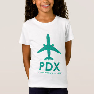 PDX Airport Carpet Aeroplane   PORTLAND T-Shirt