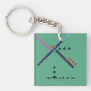 PDX Airport Carpet Key Ring