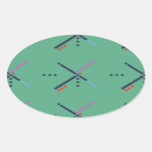 PDX Airport Carpet Oval Sticker