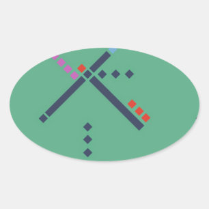 PDX Airport Carpet Oval Sticker