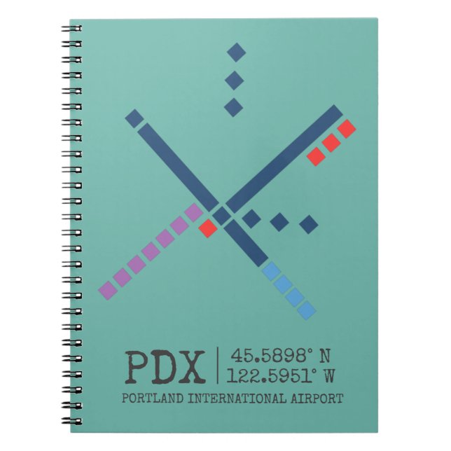 PDX Airport Carpet | PORTLAND Notebook (Front)