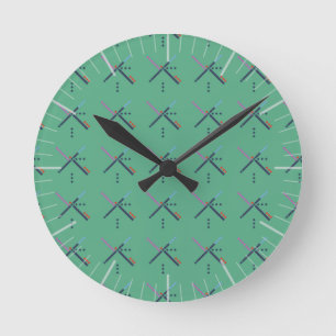 PDX Airport Carpet Round Clock