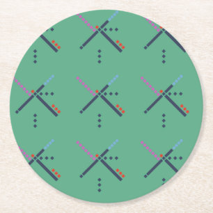 PDX Airport Carpet Round Paper Coaster