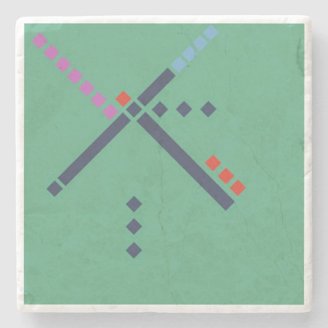 PDX Airport Carpet Stone Coaster (Front)