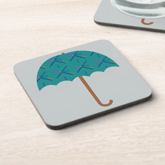 PDX Airport Carpet Umbrella Coaster (Left Side)