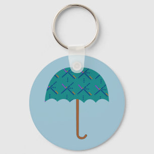 PDX Airport Carpet Umbrella Keychain