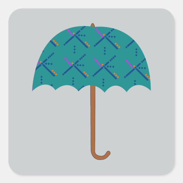 PDX Airport Carpet Umbrella Square Sticker (Front)