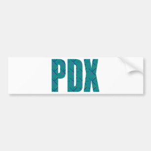PDX Letters Portland Airport Carpet Bumper Sticker