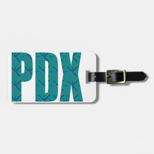 PDX Letters Portland Airport Carpet Luggage Tag