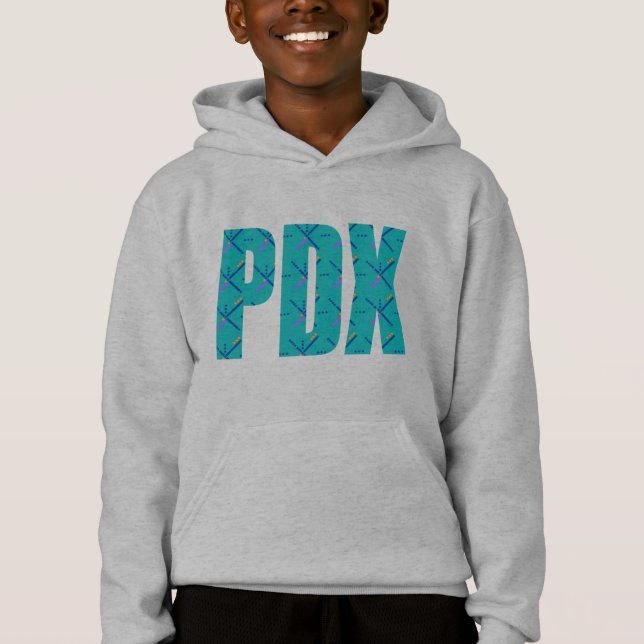 PDX Portland Airport Carpet Text Sweatshirt (Front)