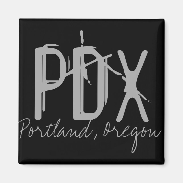PDX Portland Airport Code Magnet (Front)