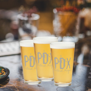 PDX Portland Airport Typography Glass