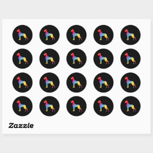 pdychedelic great dane logo classic round sticker