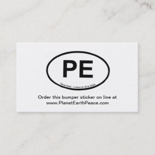 PE - Planet Earth Business Card