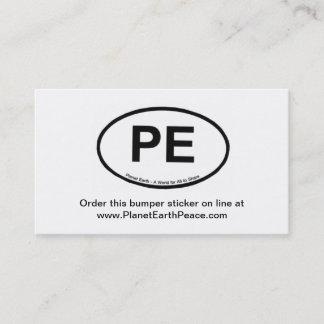 PE - Planet Earth Business Card
