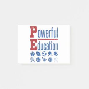 PE Powerful Education PE Teacher Post-it Notes