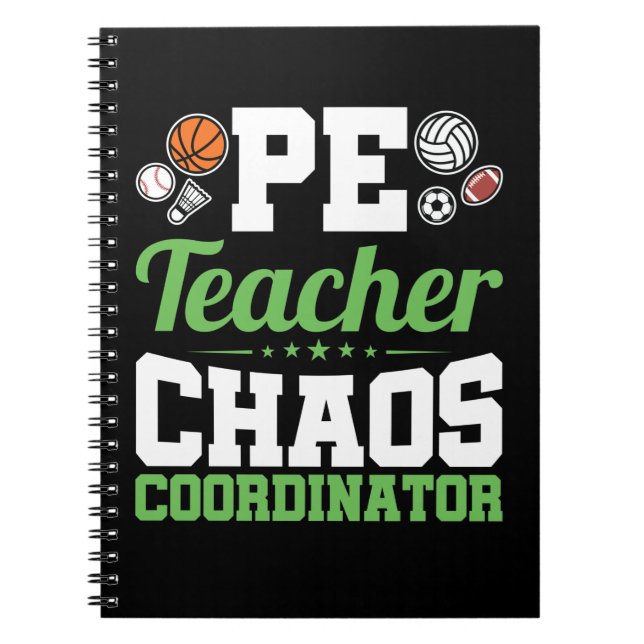 PE Teacher Chaos Coordinator Notebook (Front)
