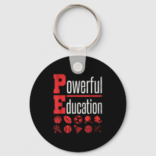 Pe Teacher Gym Physical Education School Motivatio Key Ring
