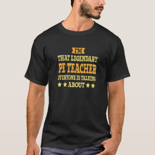 PE Teacher Job Title Employee Funny Worker PE Teac T-Shirt