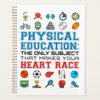 PE Teacher Phys Ed Gym Coach Heart Race