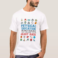 PE Teacher Phys Ed Gym Coach Heart Race
