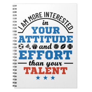 PE Teacher Physical Education Coach Attitude Notebook