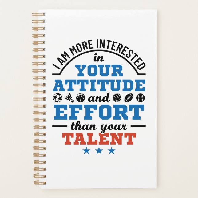 PE Teacher Physical Education Coach Attitude Planner (Front)