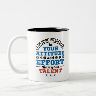 PE Teacher Physical Education Coach Attitude Two-Tone Coffee Mug