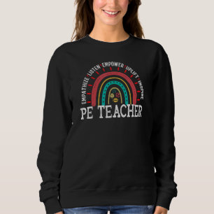 Pe Teacher Rainbow Sun Theme Physical Education Te Sweatshirt