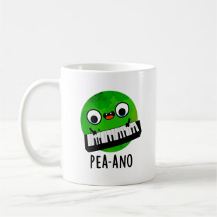 Pea-ano Funny Music Veggie Pea Pun  Coffee Mug