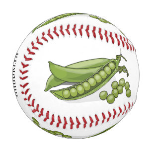 Pea cartoon illustration baseball