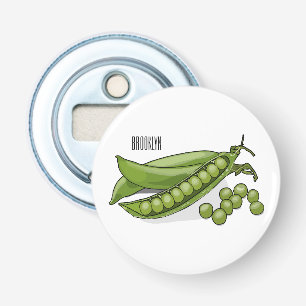 Pea cartoon illustration bottle opener