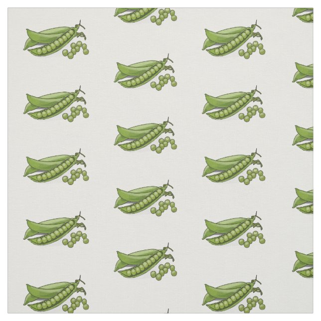 Pea cartoon illustration  fabric (Swatch)