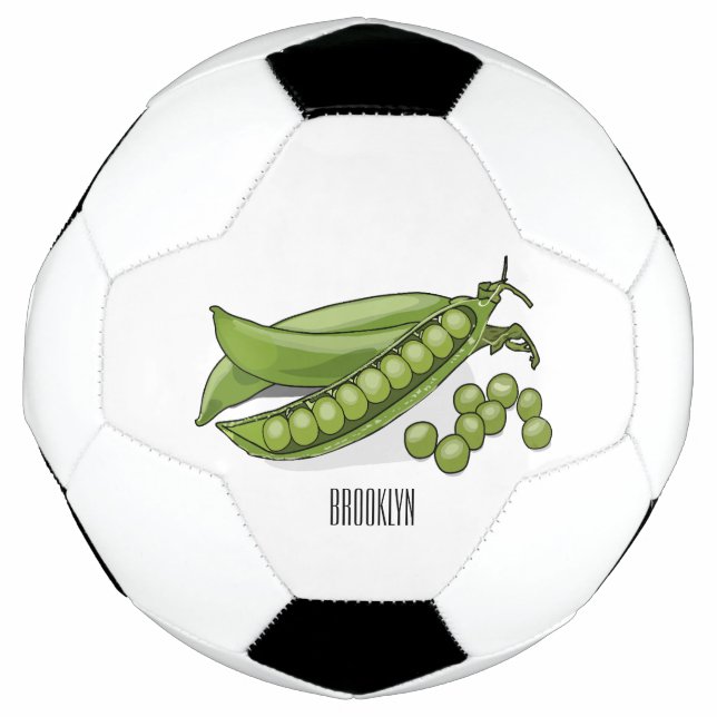Pea cartoon illustration  football (Front)